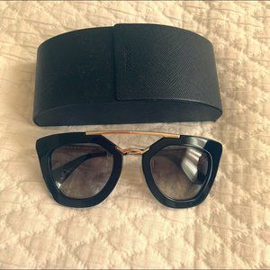 Prada SPR 09Q Black & Gold Sunglasses